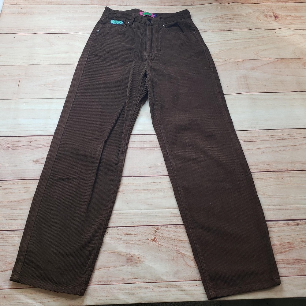 Empyre Khakis Pants Womens 3‎ Brown Corduroy High Rise Casual Pockets 29x30